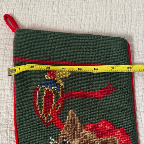 Needlepoint Cat Christmas Stocking - Picture 5 of 5